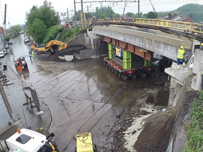 Nieuwe spoorbrug Statiestraat Ekeren in kader van modal shift